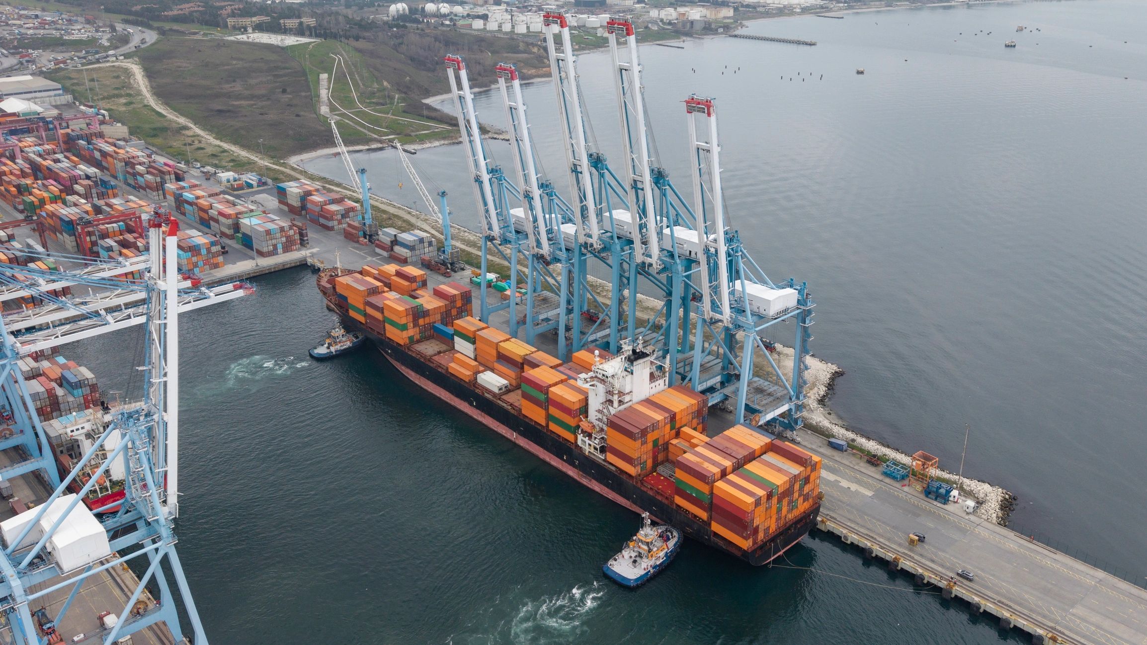 Cargo ship representing ocean freight logistics